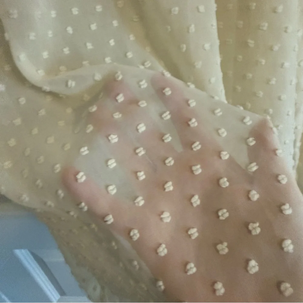 J. Crew Cream Swiss Dot